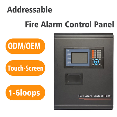 Buy Customizable Addressable Fire Alarm System With Touch Panel Display And LCD Screen For High-Rise Buildings online manufacture