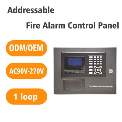 satın al 1 Döngü Adreslenebilir Yangın Alarm Kontrol Paneli 254 Cihaz CAN Bus AC220V LED Ekran Akıllı Sistem Siyah Metal online manufacture