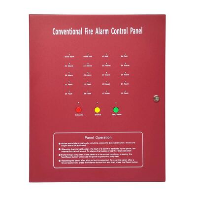8 Zone Conventional Fire Alarm Control Panel AC220V LED Display for Building Fire Alarm System Model