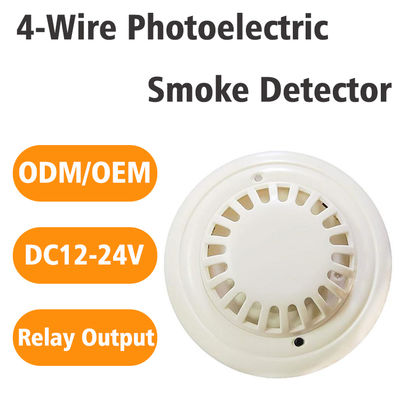 Un buon prezzo. Facile installazione rilevatore di fumo a 4 fili per apparecchiature di controllo industriale e sistema di allarme antincendio con alta sensibilità DC12~24V rilevatore di fumo residenziale in linea