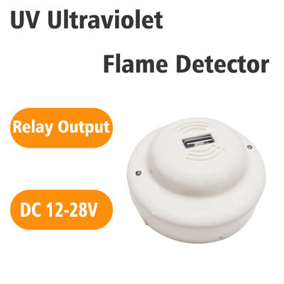 UV Flame Detector Fire Alarm DC 24V Relay Output Industrial Fire Detection Sensor for Factory Building